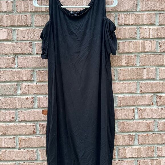 WHBM Black Cold Shoulder Dress - Picture 1 of 4